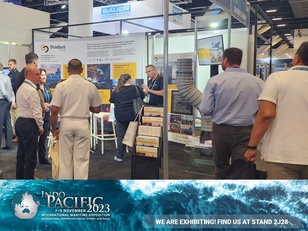 Shadbolt Group exhibits at Indo Pacific International Maritime Expo 2023 in Sydney.
